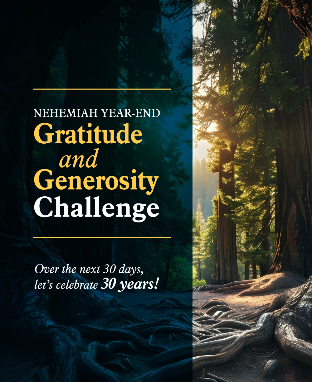 Nehemiah Year-End Gratitude and Generosity Challenge, Over the next 30 days, let's celebrate 30 years!